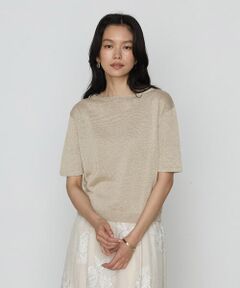 COMME CA PLATINUM S-SIZE / コムサ・プラチナ エスサイズ ニット・セーター | 〔 Sサイズ 〕 ラメリネンニット プルオーバー