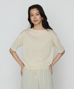 COMME CA PLATINUM S-SIZE / コムサ・プラチナ エスサイズ ニット・セーター | 〔 Sサイズ 〕 ラメリネンニット プルオーバー