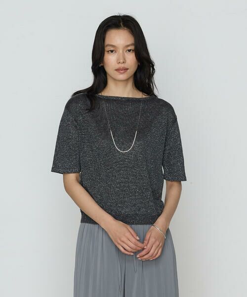 COMME CA PLATINUM S-SIZE / コムサ・プラチナ エスサイズ ニット・セーター | 〔 Sサイズ 〕 ラメリネンニット プルオーバー | 詳細3