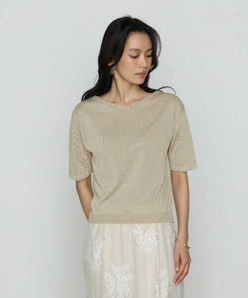COMME CA PLATINUM S-SIZE / コムサ・プラチナ エスサイズ ニット・セーター | 〔 Sサイズ 〕 ラメリネンニット プルオーバー | 詳細12