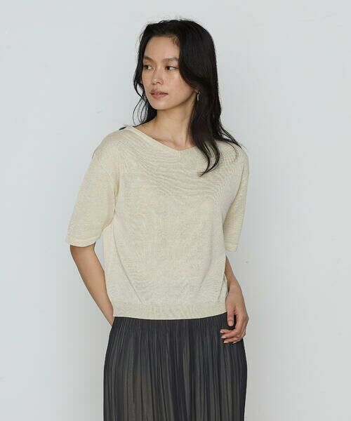 COMME CA PLATINUM S-SIZE / コムサ・プラチナ エスサイズ ニット・セーター | 〔 Sサイズ 〕 ラメリネンニット プルオーバー | 詳細23