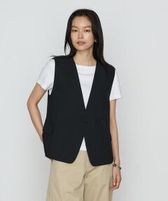 COMME CA PLATINUM S-SIZE / コムサ・プラチナ エスサイズ ベスト | 〔 Sサイズ 〕 クリアウーリー ジレ