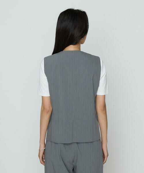 COMME CA PLATINUM S-SIZE / コムサ・プラチナ エスサイズ ベスト | 〔 Sサイズ 〕 クリアウーリー ジレ | 詳細6