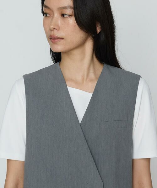 COMME CA PLATINUM S-SIZE / コムサ・プラチナ エスサイズ ベスト | 〔 Sサイズ 〕 クリアウーリー ジレ | 詳細7