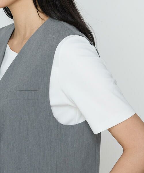 COMME CA PLATINUM S-SIZE / コムサ・プラチナ エスサイズ ベスト | 〔 Sサイズ 〕 クリアウーリー ジレ | 詳細8