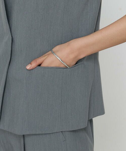 COMME CA PLATINUM S-SIZE / コムサ・プラチナ エスサイズ ベスト | 〔 Sサイズ 〕 クリアウーリー ジレ | 詳細9