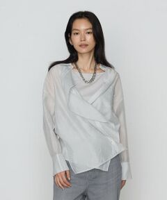 COMME CA PLATINUM S-SIZE / コムサ・プラチナ エスサイズ シャツ・ブラウス | 〔 Sサイズ 〕 シアーキュプラシルク シャツ