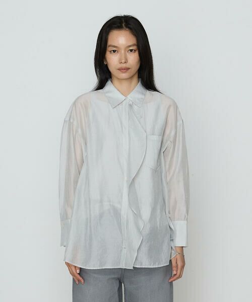COMME CA PLATINUM S-SIZE / コムサ・プラチナ エスサイズ シャツ・ブラウス | 〔 Sサイズ 〕 シアーキュプラシルク シャツ | 詳細7
