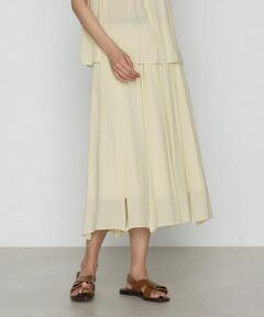 COMME CA PLATINUM S-SIZE / コムサ・プラチナ エスサイズ ロング・マキシ丈スカート | 〔 Sサイズ 〕 【セットアップ対応】シャンブレーカッセン スカート