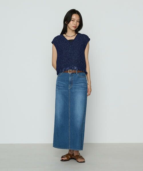 COMME CA PLATINUM S-SIZE / コムサ・プラチナ エスサイズ ニット・セーター | 〔 Sサイズ 〕 サマーツイードニット ジレ | 詳細4