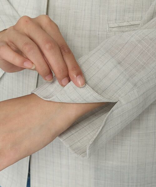 COMME CA PLATINUM S-SIZE / コムサ・プラチナ エスサイズ セットアップ | 〔 Sサイズ 〕 【セットアップ対応】シアーボイルストライプ ジャケット | 詳細11