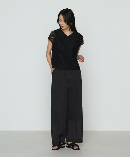 COMME CA PLATINUM S-SIZE / コムサ・プラチナ エスサイズ セットアップ | 〔 Sサイズ 〕 【セットアップ対応】シアーボイルストライプ パンツ | 詳細1