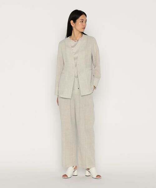 COMME CA PLATINUM S-SIZE / コムサ・プラチナ エスサイズ セットアップ | 〔 Sサイズ 〕 【セットアップ対応】シアーボイルストライプ パンツ | 詳細8