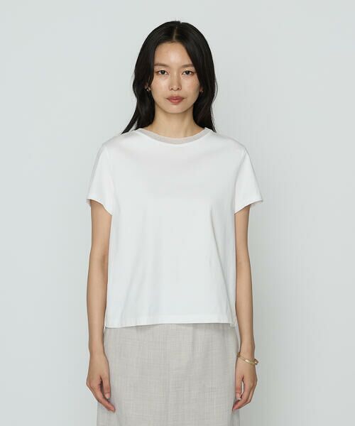 COMME CA PLATINUM S-SIZE / コムサ・プラチナ エスサイズ Tシャツ | 〔 Sサイズ 〕 コヒノールスムース ニット付きTシャツ | 詳細4