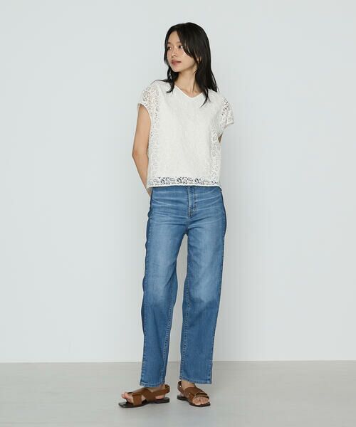 COMME CA PLATINUM S-SIZE / コムサ・プラチナ エスサイズ シャツ・ブラウス | 〔 Sサイズ 〕 リーフ柄ラッセルレース ブラウス | 詳細2