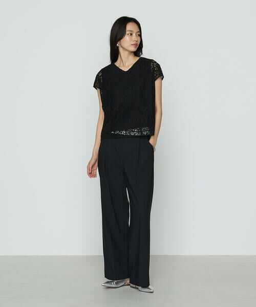 COMME CA PLATINUM S-SIZE / コムサ・プラチナ エスサイズ シャツ・ブラウス | 〔 Sサイズ 〕 リーフ柄ラッセルレース ブラウス | 詳細14