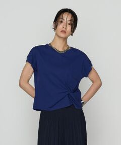 COMME CA PLATINUM S-SIZE / コムサ・プラチナ エスサイズ カットソー | 〔 Sサイズ 〕 コットン強撚ポンチ デザインタックシャツ