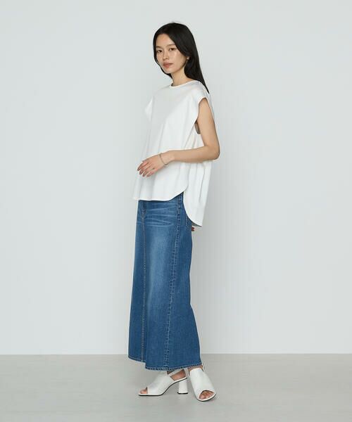 COMME CA PLATINUM S-SIZE / コムサ・プラチナ エスサイズ Tシャツ | 〔 Sサイズ 〕 コットン強撚ポンチ ショルダータックTシャツ | 詳細1