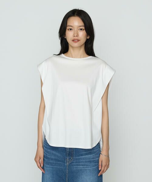 COMME CA PLATINUM S-SIZE / コムサ・プラチナ エスサイズ Tシャツ | 〔 Sサイズ 〕 コットン強撚ポンチ ショルダータックTシャツ | 詳細6