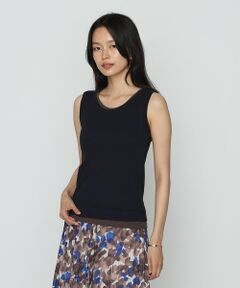 COMME CA PLATINUM S-SIZE / コムサ・プラチナ エスサイズ タンクトップ | 〔 Sサイズ 〕 強撚ガステレコ／オーガニック レイヤードタンクトップ