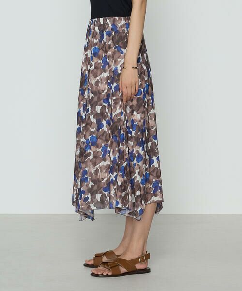 COMME CA PLATINUM S-SIZE / コムサ・プラチナ エスサイズ ロング・マキシ丈スカート | 〔 Sサイズ 〕 強撚カッセンアートプリント ハンカチーフヘムスカート | 詳細5