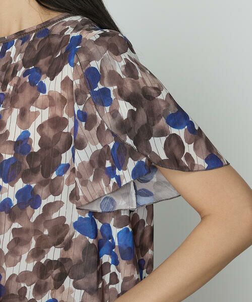 COMME CA PLATINUM S-SIZE / コムサ・プラチナ エスサイズ シャツ・ブラウス | 〔 Sサイズ 〕 強撚カッセンアートプリント フロントタックブラウス | 詳細8