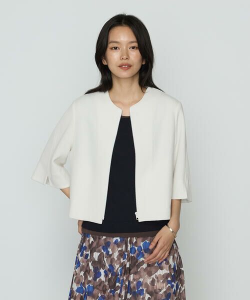 COMME CA PLATINUM S-SIZE / コムサ・プラチナ エスサイズ ブルゾン | 〔 Sサイズ 〕 ポコポコジャージー カーデブルゾン | 詳細3