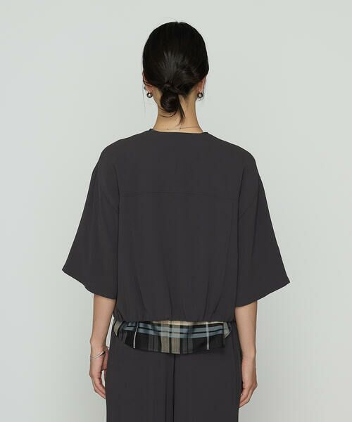 COMME CA PLATINUM S-SIZE / コムサ・プラチナ エスサイズ ブルゾン | 〔 Sサイズ 〕 バックサテンジョーゼット ハーフスリーブブルゾン | 詳細5