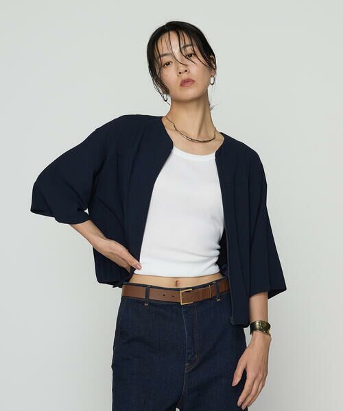 COMME CA PLATINUM S-SIZE / コムサ・プラチナ エスサイズ ブルゾン | 〔 Sサイズ 〕 バックサテンジョーゼット ハーフスリーブブルゾン | 詳細14