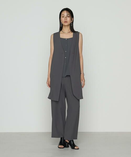 COMME CA PLATINUM S-SIZE / コムサ・プラチナ エスサイズ ベスト | 〔 Sサイズ 〕 【セットアップ対応】ストレッチからみ ジレ | 詳細1