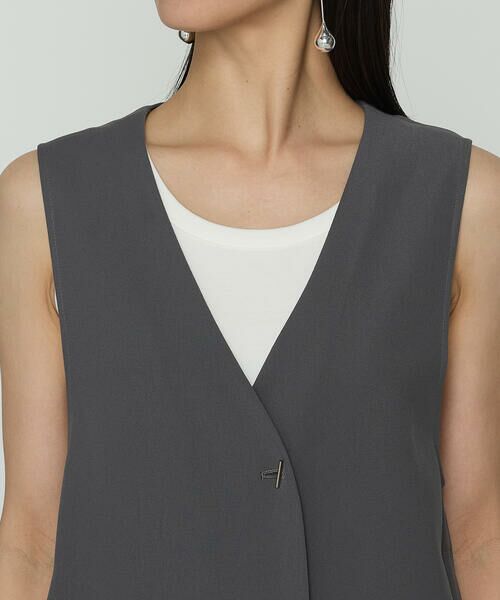 COMME CA PLATINUM S-SIZE / コムサ・プラチナ エスサイズ ベスト | 〔 Sサイズ 〕 【セットアップ対応】ストレッチからみ ジレ | 詳細8