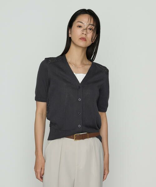 COMME CA PLATINUM S-SIZE / コムサ・プラチナ エスサイズ カーディガン・ボレロ | 〔 Sサイズ 〕 擬麻コットン ツインニットソー | 詳細8