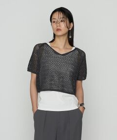 COMME CA PLATINUM S-SIZE / コムサ・プラチナ エスサイズ その他トップス | 〔 Sサイズ 〕【セットアイテム】擬麻コットン ニット＆カットソー