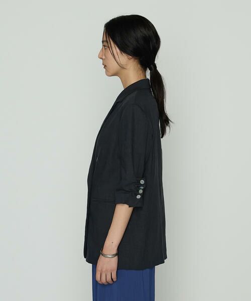 COMME CA PLATINUM S-SIZE / コムサ・プラチナ エスサイズ テーラードジャケット | 〔 Sサイズ 〕 リネンストレッチ ダブルブレストジャケット | 詳細6