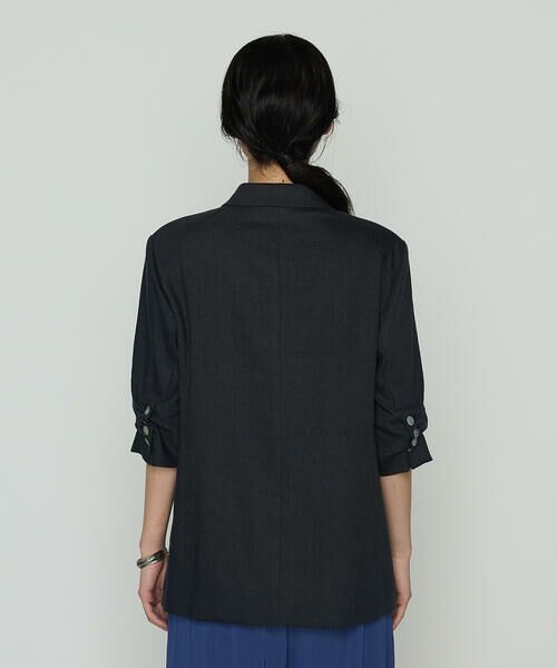 COMME CA PLATINUM S-SIZE / コムサ・プラチナ エスサイズ テーラードジャケット | 〔 Sサイズ 〕 リネンストレッチ ダブルブレストジャケット | 詳細7