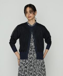 COMME CA PLATINUM S-SIZE / コムサ・プラチナ エスサイズ カーディガン・ボレロ | 〔 Sサイズ 〕 二重編みラメニット カーディガン