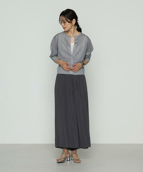 COMME CA PLATINUM S-SIZE / コムサ・プラチナ エスサイズ カーディガン・ボレロ | 〔 Sサイズ 〕 二重編みラメニット カーディガン | 詳細1