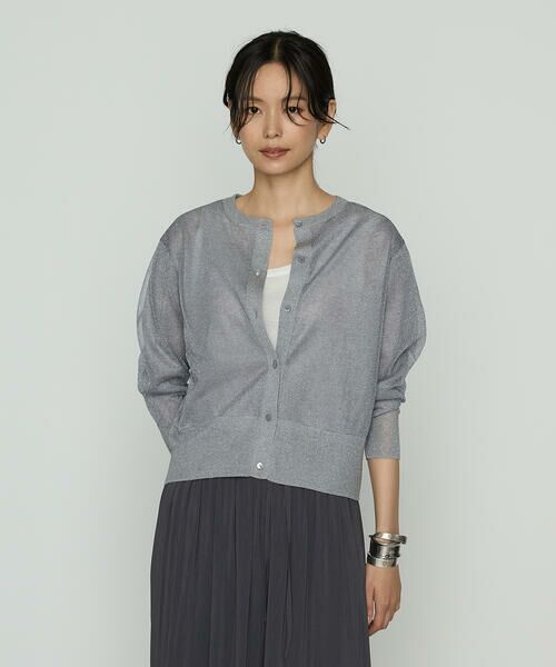 COMME CA PLATINUM S-SIZE / コムサ・プラチナ エスサイズ カーディガン・ボレロ | 〔 Sサイズ 〕 二重編みラメニット カーディガン | 詳細2