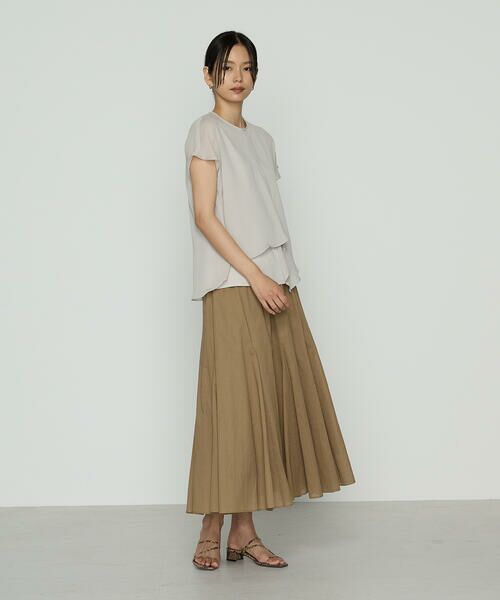 COMME CA PLATINUM S-SIZE / コムサ・プラチナ エスサイズ ロング・マキシ丈スカート | 〔 Sサイズ 〕 80ナチュラルローン スカート | 詳細2