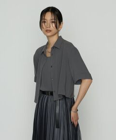 COMME CA PLATINUM S-SIZE / コムサ・プラチナ エスサイズ シャツ・ブラウス | 〔 Sサイズ 〕 サラトリツイル シャツ＋キャミソール