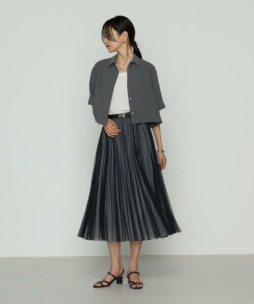 COMME CA PLATINUM S-SIZE / コムサ・プラチナ エスサイズ シャツ・ブラウス | 〔 Sサイズ 〕 サラトリツイル シャツ＋キャミソール | 詳細1