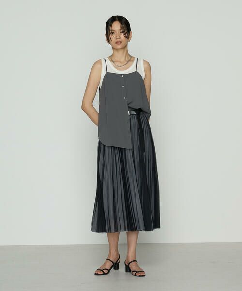 COMME CA PLATINUM S-SIZE / コムサ・プラチナ エスサイズ シャツ・ブラウス | 〔 Sサイズ 〕 サラトリツイル シャツ＋キャミソール | 詳細2