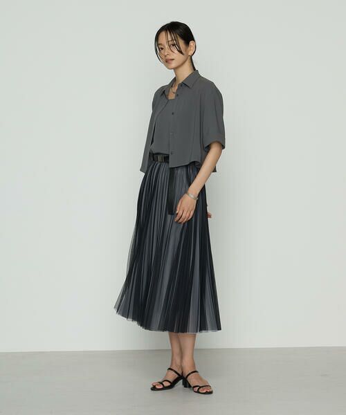 COMME CA PLATINUM S-SIZE / コムサ・プラチナ エスサイズ シャツ・ブラウス | 〔 Sサイズ 〕 サラトリツイル シャツ＋キャミソール | 詳細4