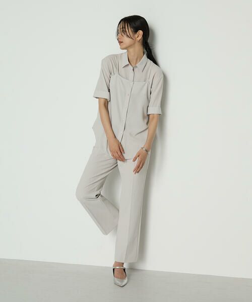 COMME CA PLATINUM S-SIZE / コムサ・プラチナ エスサイズ シャツ・ブラウス | 〔 Sサイズ 〕 サラトリツイル シャツ＋キャミソール | 詳細8