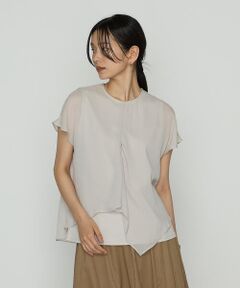 COMME CA PLATINUM S-SIZE / コムサ・プラチナ エスサイズ シャツ・ブラウス | 〔 Sサイズ 〕 リライムジョーゼット ブラウス