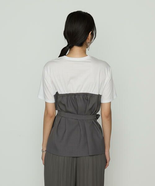 COMME CA PLATINUM S-SIZE / コムサ・プラチナ エスサイズ カットソー | 〔 Sサイズ 〕 コンパクトクールローレル天竺 ビスチェレイヤード風カットソー | 詳細5