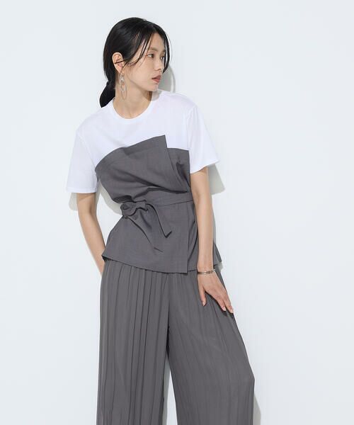 COMME CA PLATINUM S-SIZE / コムサ・プラチナ エスサイズ カットソー | 〔 Sサイズ 〕 コンパクトクールローレル天竺 ビスチェレイヤード風カットソー | 詳細11