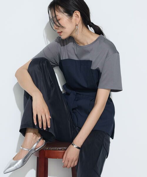 COMME CA PLATINUM S-SIZE / コムサ・プラチナ エスサイズ カットソー | 〔 Sサイズ 〕 コンパクトクールローレル天竺 ビスチェレイヤード風カットソー | 詳細16