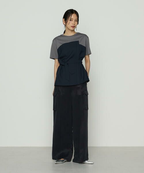 COMME CA PLATINUM S-SIZE / コムサ・プラチナ エスサイズ カットソー | 〔 Sサイズ 〕 コンパクトクールローレル天竺 ビスチェレイヤード風カットソー | 詳細12