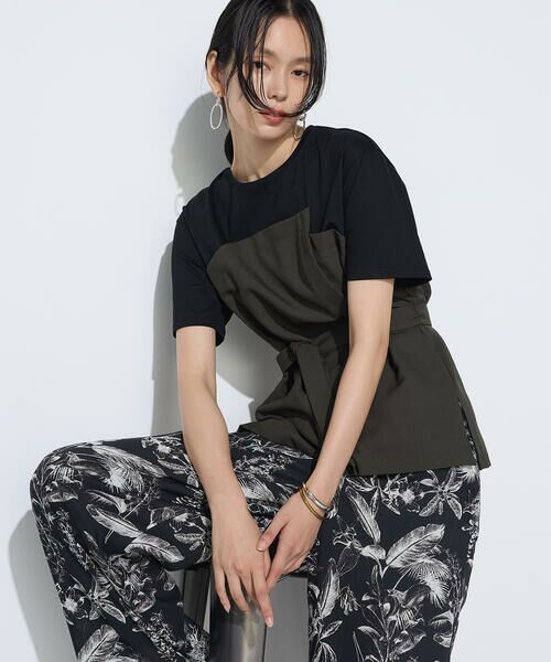 COMME CA PLATINUM S-SIZE / コムサ・プラチナ エスサイズ カットソー | 〔 Sサイズ 〕 コンパクトクールローレル天竺 ビスチェレイヤード風カットソー | 詳細22